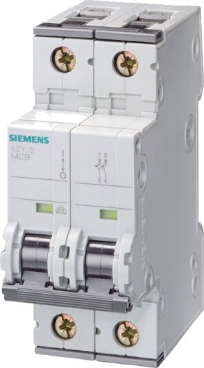 Siemens automatsikring C 10A 2-polet (400V, 10kA)