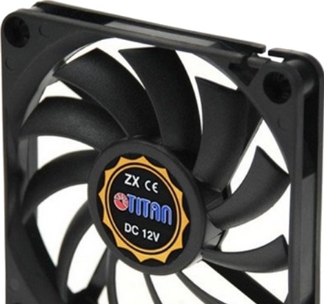 Titan Tfd-7010M12z Vifte 7cm 3500 Rpm 33 Db 21.33 Cfm Sort