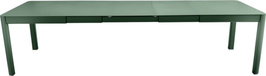 Fermob Ribambelle Table With 3 Extensions Cedar Green Utendørs Spisebord Grønn Metall