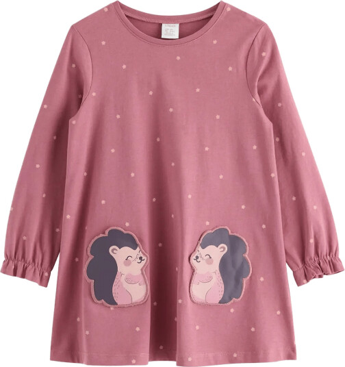 Lindex Long Sleeved Tunic With Front Pockets Pink 122