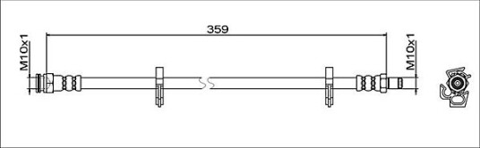 Bremseslange METZGER 4112051