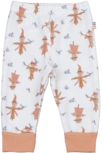 Joha Scarecrow leggings i ull/bambus Off White/Peach Joha Scarecrow leggings i ull/bambus Off White/Peach