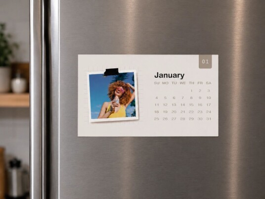 Personlige Månedlige Fotokalender Klistremerker 30x17 cm Sett med 12
