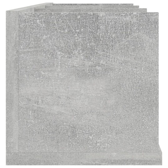 vidaXL Veggmontert CD-hylle betonggr? 75x18x18 cm sponplate