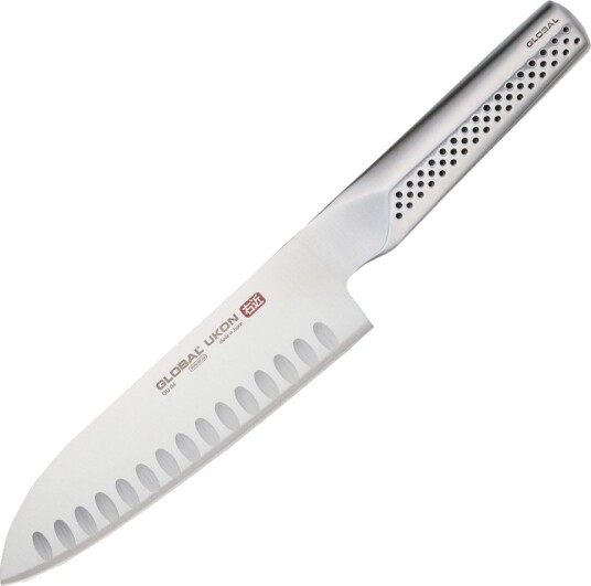 Global  Ukon santokukniv m/luftlommer 19 cm