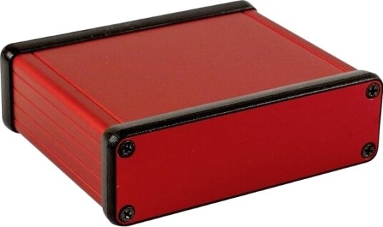 Hammond Electronics 1455L801RD 80 × 103 × 31 mm Aluminium Rød Eloksert Kabinett