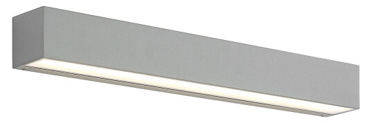 Lucande Lengo LED-vegglampe, 50 cm, sølv, 2-lk.