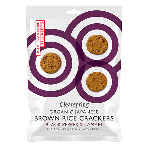 Clearspring Rice Cracker Black Pepper & Tamari 40gram