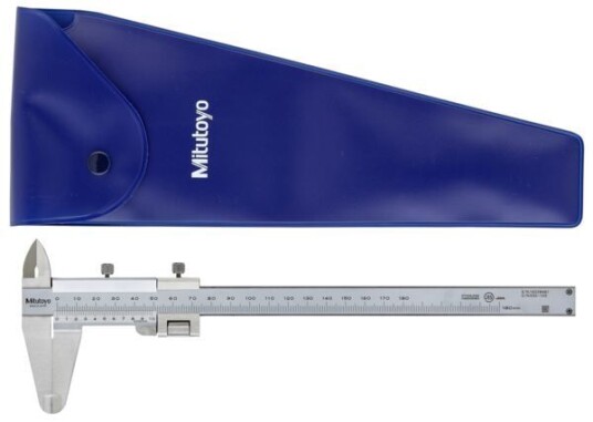 Mitutoyo Nonieskjutmått 532-102 0-180mm, 0,02mm, Flat Sticka, Finjustering
