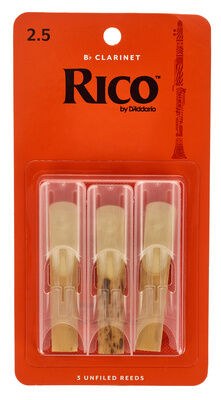 DAddario Woodwinds Rico Bb- Clar 2.5 - 3-Pack DAddario Woodwinds Rico Bb- Clar 2.5 - 3-Pack