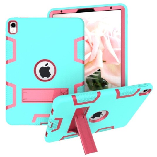INCOVER iPad Pro 11" Shock-proof Hybrid Case m. Stativfunksjon - Cyan / Pink