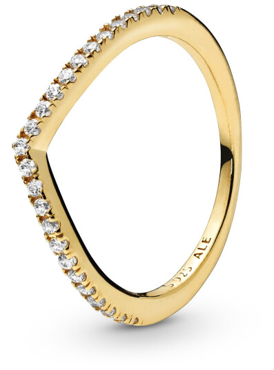 Pandora, Ring i gullforgylt 925 sølv med zirkoner str. 52