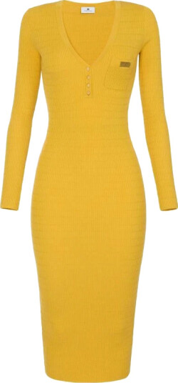 Elisabetta Franchi Dame Kjoler Gul S,