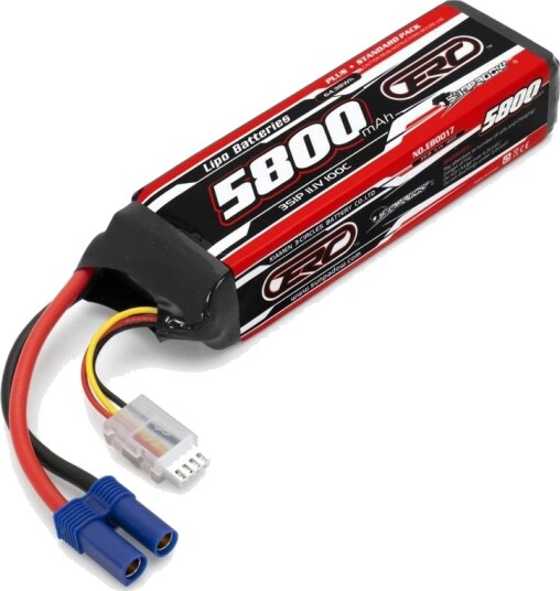 Sunpadow Li-Po Batteri 3S 11.1V 5800mAh 100C EC5 Kontakt Sunpadow Li-Po Batteri 3S 11.1V 5800mAh 100C EC5 Kontakt