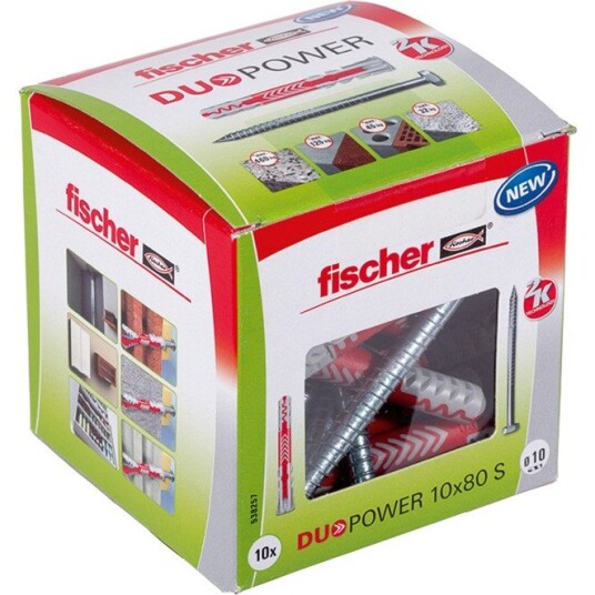 Fischer Plugger DuoPower 10 x 80mm 10 pk