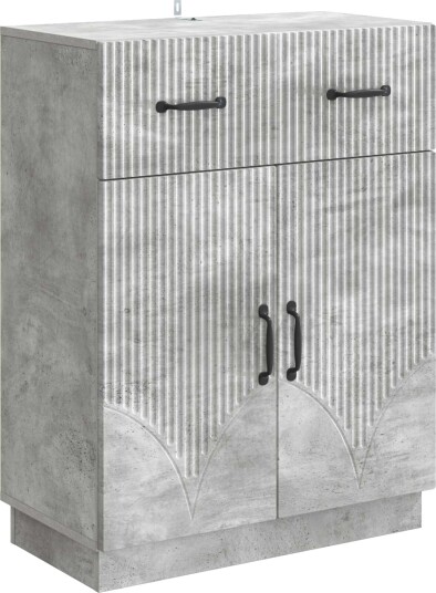 Serviesskap Betonggrå 66 x 34,5 x 87 cm Konstruert tre Serviesskap Betonggrå 66 x 34,5 x 87 cm Konstruert tre