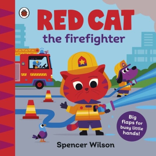 Red Cat the Firefighter With chunky lifttheflaps Red Cat the Firefighter With chunky lifttheflaps