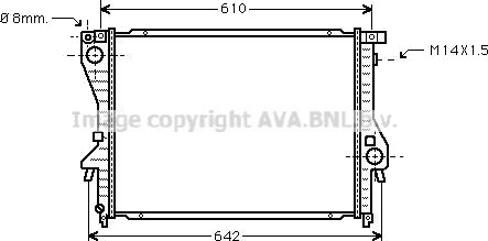 PRASCO BWA2222 Radiator motorkjøling