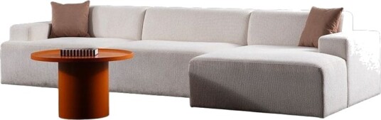 Branorin 4 seters sofa med Sjeselong Hvit Branorin 4 seters sofa med Sjeselong Hvit