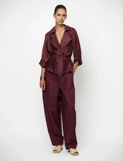 Dante6 Dante6 Svea Short Trench Blazer Burgundy 40