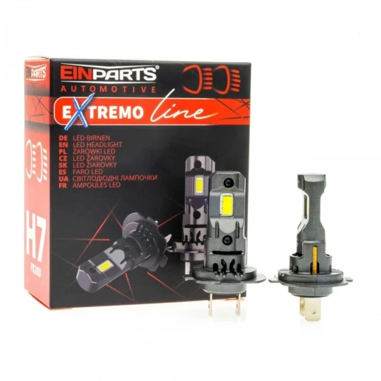 Einparts LED-pærer H7 6000K Pæresokkel: PX26D Einparts LED-pærer H7 6000K Pæresokkel: PX26D