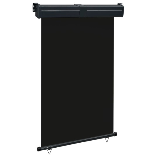 vidaXL Sidemarkise for balkong 120x250 cm svart