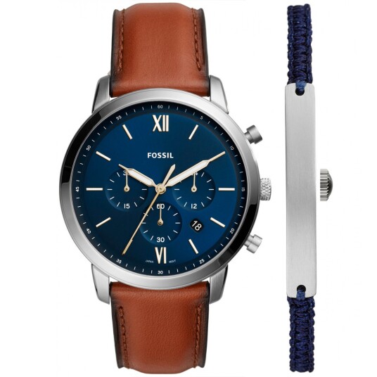 Fossil Neutra Chrono gift set for men FS5708SET - Herre - 44 mm - Analog - Kvarts urverk - Mineralglas Fossil Neutra Chrono gift set for men FS5708SET - Herre - 44 mm - Analog - Kvarts urverk - Mineralglas