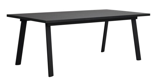 Rowico Home Winnipeg spisebord Svart eik/svart metall 200 x 100 cm Svart