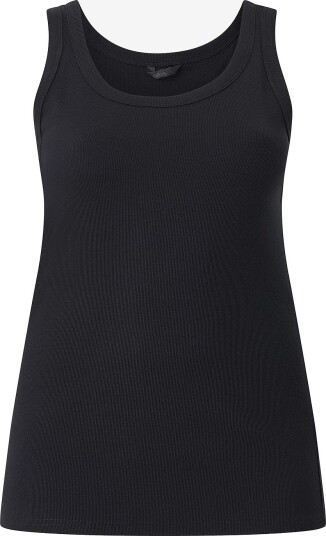 Ellos Plus collection Singlet i bomullsjersey Svart