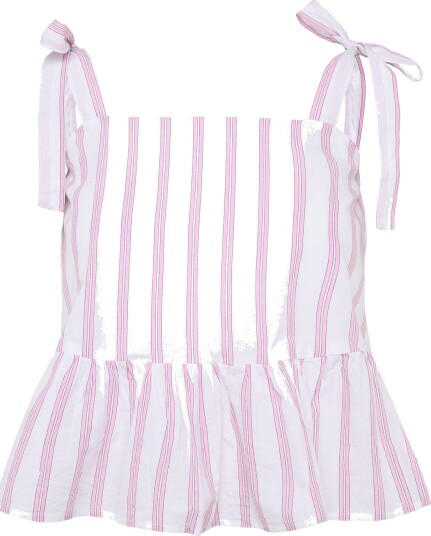 Gina Tricot Poplin Pyjamas Singlet White S