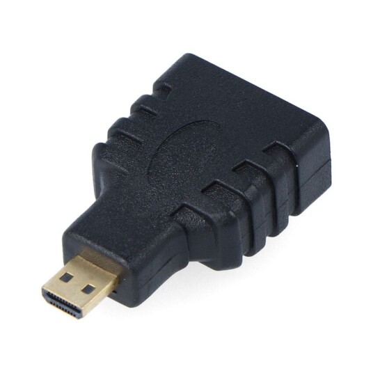 MicroHDMI til HDMI adapter forgylt svart