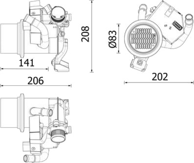 EGR kjøler MAHLE CE 39 000P