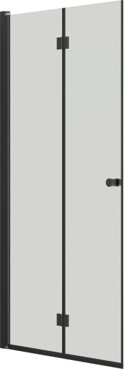 Dansani Match B Foldedør B70-100xh200cm Svart Matt / 100cm Klart Glass