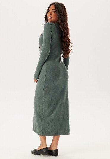 Happy Holly Knitted Dress Dusty green/Melange 36/38