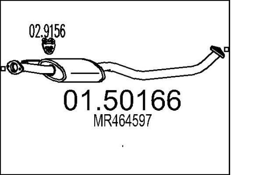Midtre eksospotte MTS 01.50166