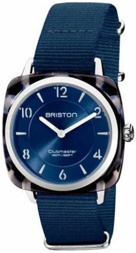 Briston Dameklokke 21536 SA UB 33 NMB Clubmaster Blå/Tekstil