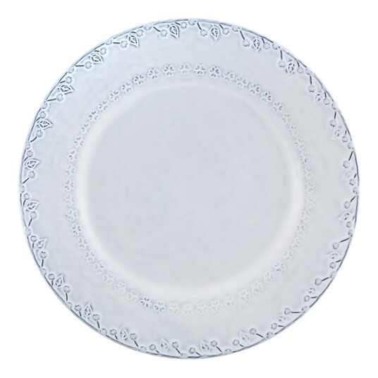 Bordallo Pinheiro  Flora middagstallerken 29 cm antikkhvit