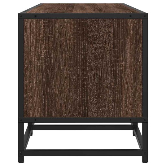  TV-benk brun eik 120x35x41 cm konstruert tre og metall 8721102839023