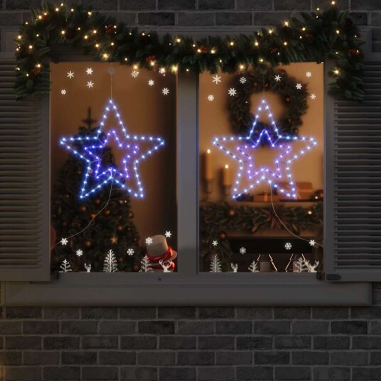  Juletre Stjerne med 72 LED Kald Hvit 51.5 x 50 x 0.65 cm Jern