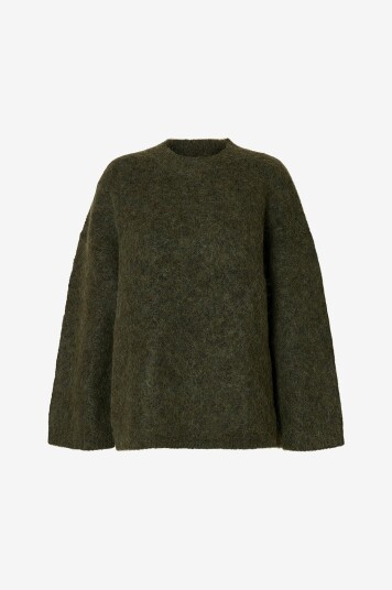 Selected FEMME - Pullover slfGabriella LS Knit New O-neck - Grønn Selected FEMME - Pullover slfGabriella LS Knit New O-neck - Grønn