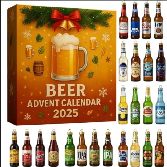 Øl julekalender – 24 dagers adventskalender med 2D ølflaskemodell perfekt julegave for ølelskere