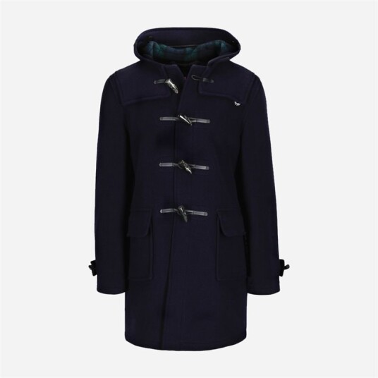 Gloverall Morris Duffelcoat - Navy/blackwatch Blå S Gloverall Morris Duffelcoat - Navy/blackwatch Blå S