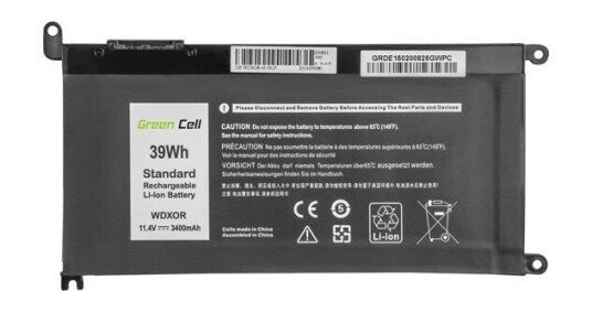 Green Cell laptop battery - Li-pol - 3400 mAh - 39 Wh Green Cell laptop battery - Li-pol - 3400 mAh - 39 Wh