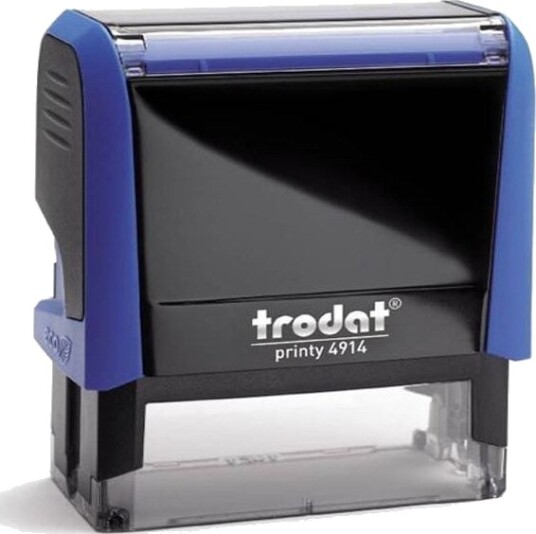 Trodat Trodat Stempel Trodat 4914 Blå Svart Pute 64X26 Mm