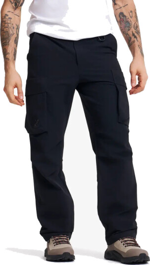 Revolutionrace Zenith Wide Leg Cargo Pants Herre Black XL Turbukse & Fritidsbukse