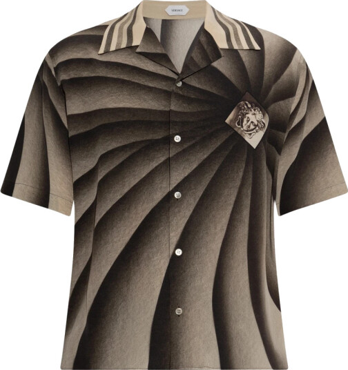 Versace Herre Skjorter Brun XL,