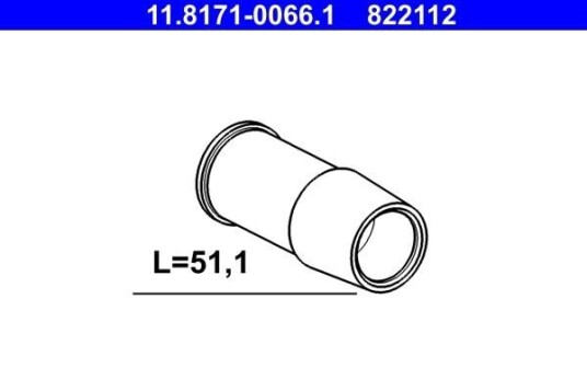 Ate Glidebolter bremsecaliper ATE 11.8171 0066.1