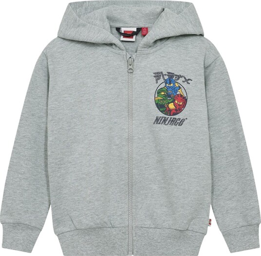 LEGO® Ninjago Hettegenser LWSian 601 Grå LEGO® Wear 6 år (116) Hettegenser