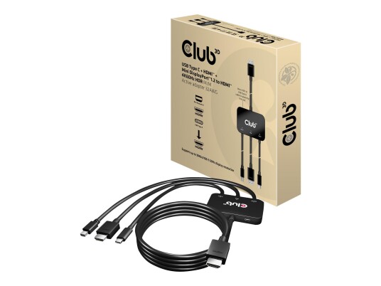 Club 3D CAC-1630 - adapterkabel - Mini DisplayPort / HDMI / USB - 2.355 m