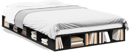 Sengeramme svart 135x190 cm konstruert tre 8721102621505